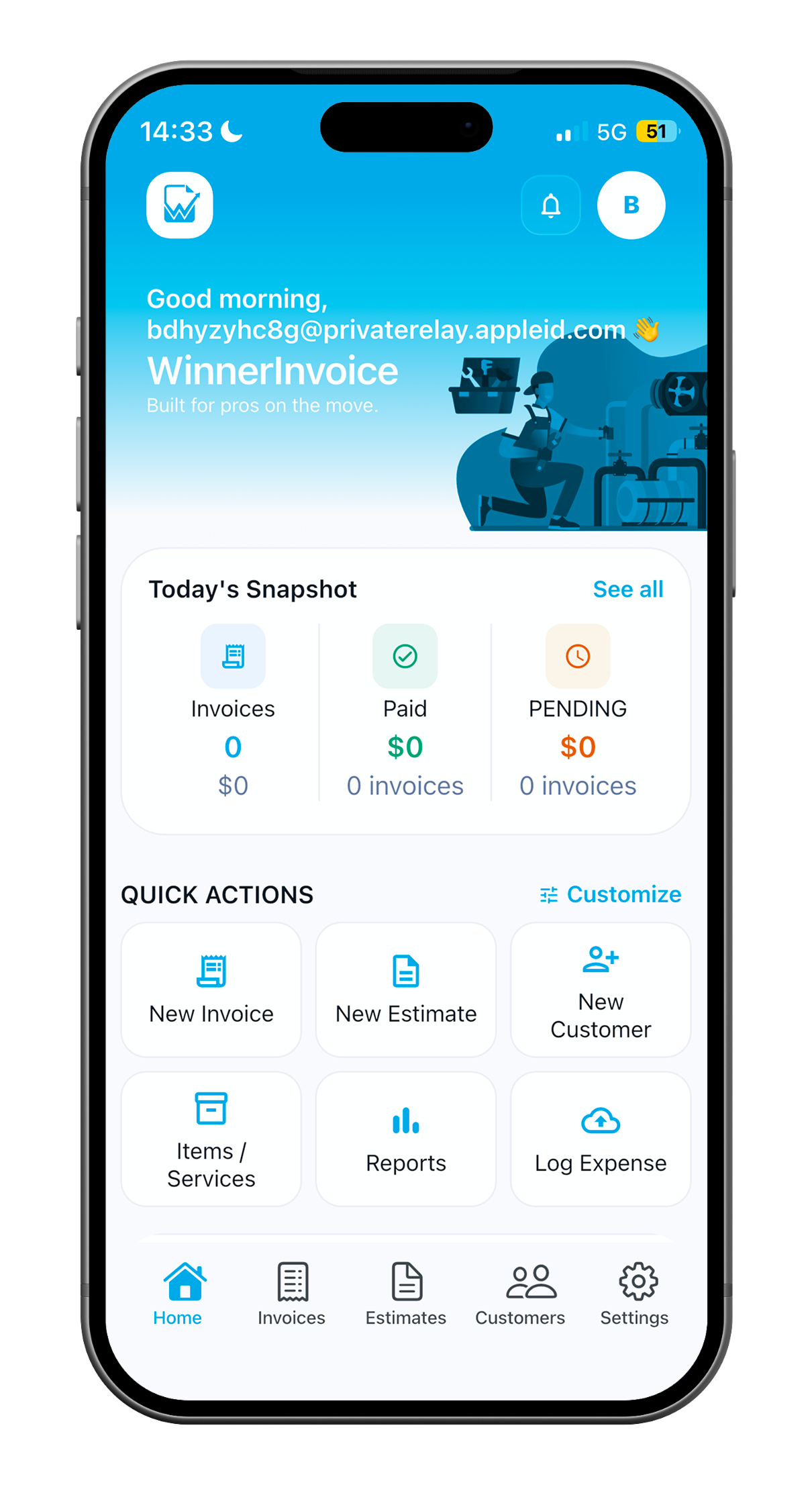 Share options — WinnerInvoice