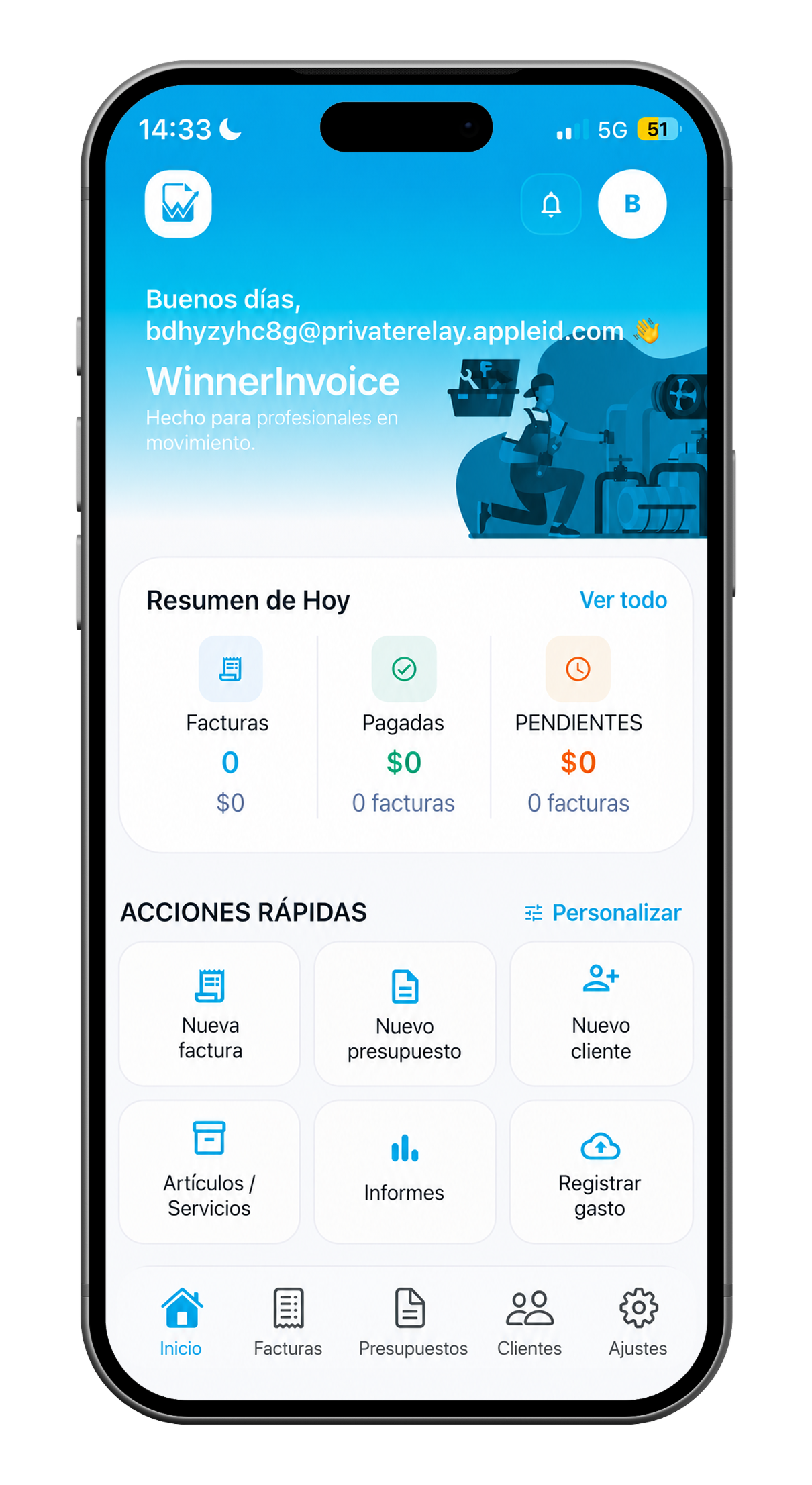 Share options — WinnerInvoice
