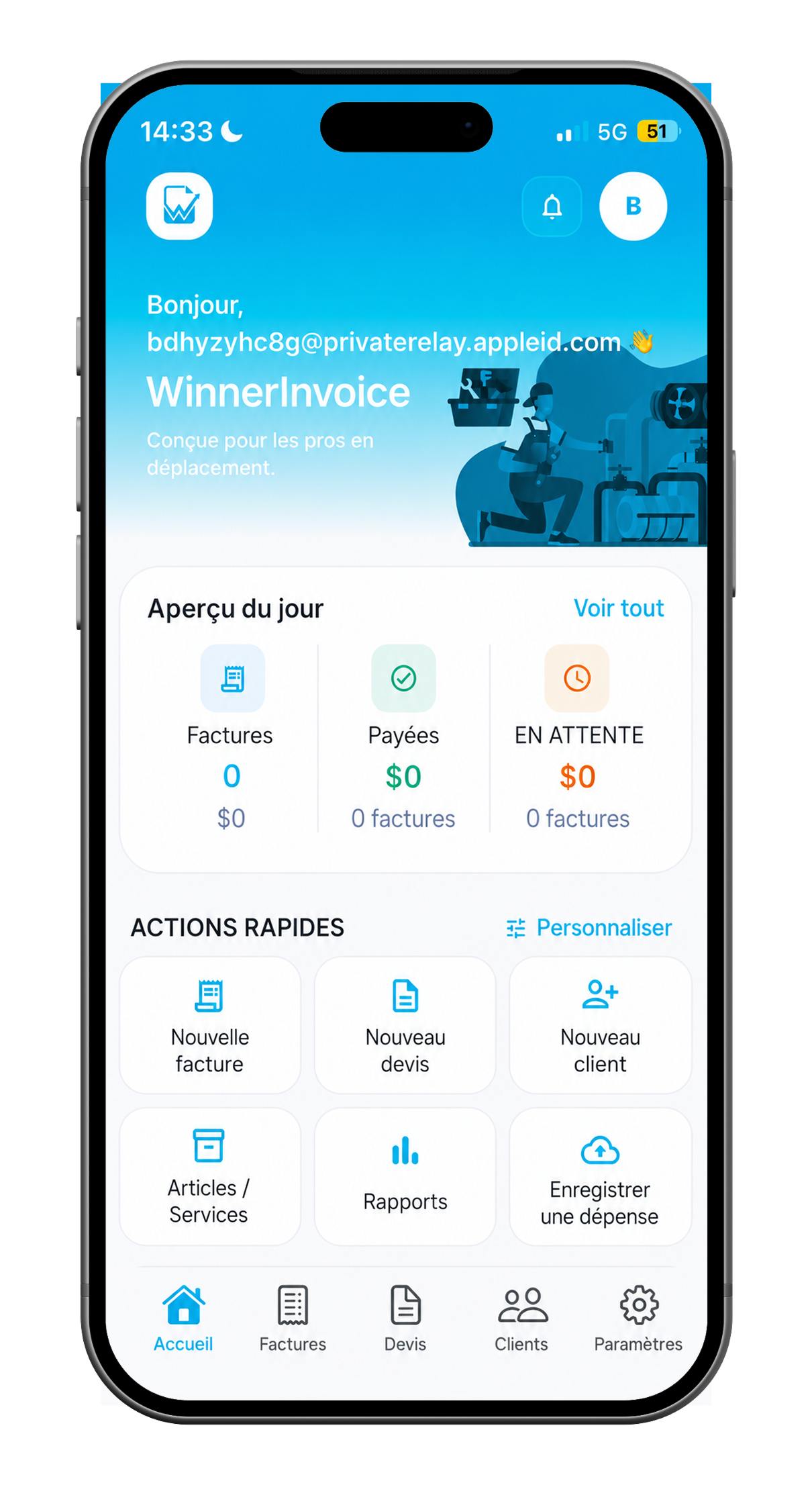 Share options — WinnerInvoice